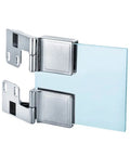 2 Pack Glass Cabinet Hinges For Wooden Doors Heavy Duty Hardware for Cabinets, Cupboards, Closets, and Dressers, shiny zinc alloy close-up