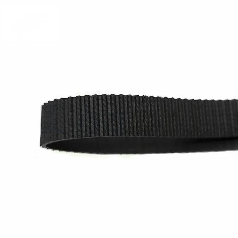 2GT GT2 closed loop timing belt 10mm wide, showing ribbed edge and texture for CNC machines and 3D printers