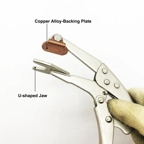 Heavy Duty Locking Pliers With Adjustable Grip And Precision Adjustment Screw with copper alloy plate and U-shaped jaw