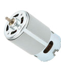 High Output RS-550 DC Electric Motor Packing 22000RPM Kicking Power For Hand Drills And Power Tools, silver metal casing with shaft and openings