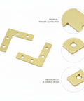 L Shaped Corner Bracket Gold Iron Angle Brace for Furniture Repair and DIY Assembly 1.57 by 1.18 Inch Small Metal Corner Support