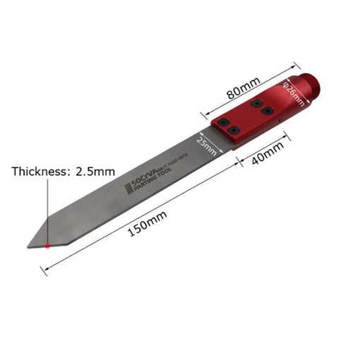 Wide Standard Carbide Wood Parting Tool For Heavy Duty Woodturning Grooving And Cutting With Durable Manganese Steel Lathe Blade and secure brazed tip.