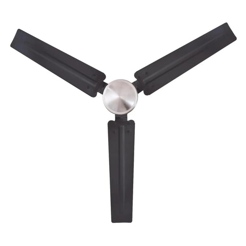 56 Inch Indoor Ceiling Fan With Brushed Nickel Finish And Black Blades For Down Rod Install Boss Quiet Motor Moves Air In Great Rooms Up To 400 Sq Ft Wall Control Sleek Modern Vibe