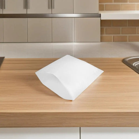 White EPE Foam Packing Pouches 25 Pack Shockproof Cushion Bags For Fragile Dishes And Glassware Perfect Packaging on kitchen countertop