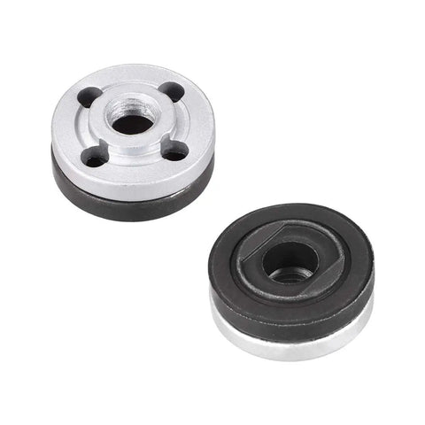 Angle Grinder Flange Nut Replacement For Three Eighths Inch Arbor, 30mm Outer Diameter, Zinc Plated Alloy, Inner Outer Lock Nut Set