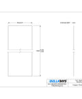 Technical drawing of Copper Flashing Sheet Roll 24 Gauge 6 Inch By 10 Foot For Roofing And DIY Projects ASTM B152 Grade C11000.