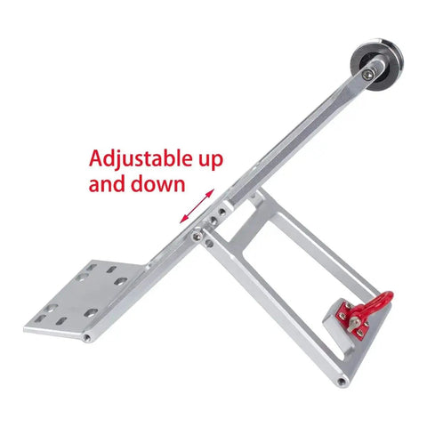 5 In 1 Wrecker Kit For 1 To 10 Scale RC Crawlers With Aluminum CNC Build Dual Winch And Servo Brackets shown in adjustable position.