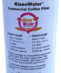 Upgraded Water Filter Replacement For Commercial Ice Makers And Coffee Brewers Straight Up Pure Chlorine Sediment Scale Prevention Made In Usa No Hassle Quick Fit, white cartridge filter with specifications