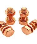 Top Shelf T2 Pure Copper Hex Bolt Kit With Nuts And Washers Heavy Duty Conductive Fastener Built Different For Electrical Grounding No Sweat Setup Ready To Get After It Today, copper bolts and nuts