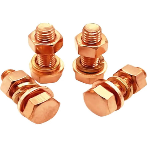 Top Shelf T2 Pure Copper Hex Bolt Kit With Nuts And Washers Heavy Duty Conductive Fastener Built Different For Electrical Grounding No Sweat Setup Ready To Get After It Today, copper bolts and nuts