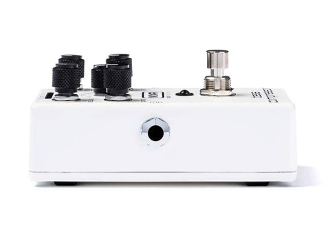 Side view of Bass Compressor Pedal With Constant Headroom Technology For Ultra Clear Dynamics, True Bypass, And 10 Gain Reduction LEDs.