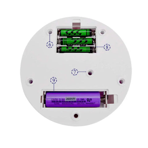 KobeIeen Electric Jewelry Turntable Display With 3 Speed Settings battery compartment showing installed batteries for operation.