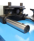 Close-up of Plug And Play 3HP Programmable Electric Hydraulic Tube And Pipe Bender With PLC Console showing die set and rollers.