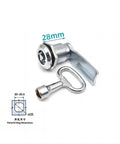 Keyed Zinc Alloy Quarter Turn Cam Lock Set For Cabinets Factory Direct 10mm Height Waterproof And Rustproof Reversible Stop Cam