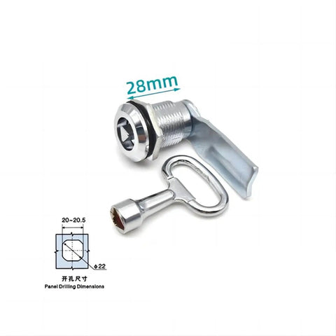 Keyed Zinc Alloy Quarter Turn Cam Lock Set For Cabinets Factory Direct 10mm Height Waterproof And Rustproof Reversible Stop Cam