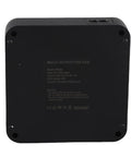 Solid Mini Ups Backup Power With 9000Mah Lithium Battery Supports 5V 9V 12V And 48V Poe For Routers Modems And Cameras Us Plug showing back view with specifications.