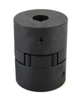 Heavy Duty Log Wood Splitter Beefy L Jaw Coupling Set One To One And One Half Inch Bore Three Piece L110 With Buna N NBR Rubber Spider Includes Two Halves And Insert Durable Shaft Adapter For Smooth Power Transfer, black steel coupling