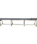 110V PVC Belt Conveyor With Double Guardrail 177 Inch Length 15.7 Inch Width Stainless Steel Belt Anti Static Design Adjustable Speed Heavy Duty Industrial Conveyor For Material Transport