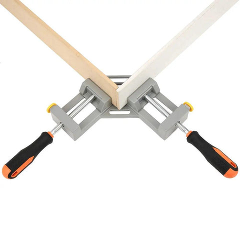 Heavy Duty Right Angle Clamp 90 Degree Corner Clamping Tool for Woodworking and Metal Frames with Double Handle Aluminum Die Cast Body
