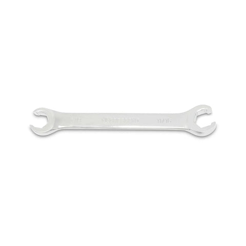 Three Piece SAE Flare Nut Wrench Set Pro Grade Heavy Duty Tools For Soft Metal Nuts Hex Head Design Prevents Stripping Chrome Vanadium Steel