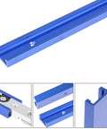 Aluminum 400mm Double Cut T Track Kit with predrilled holes and wood screws, universal three-quarter inch T track for woodworking.
