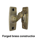 Close-up of Beefy 2.5 Inch Forged Solid Brass Door Latch 1 Pack For 90 Degree Right Angle Doors And Windows, Antique Brass Finish