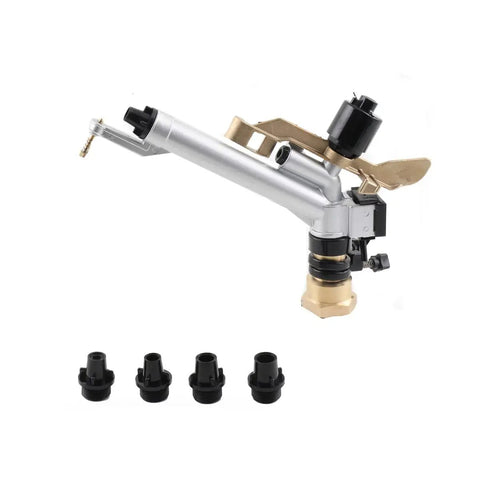 1.5 Inch 360 Degree Impact Adjustable Water Gun Spray Nozzle Set For Large Area Garden Farm Lawn Irrigation