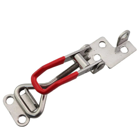 Beefy Four Pack 304 Stainless Steel Quick Clamp Locking Clips Latches Adjustable Buckles with rustproof non-slip handles