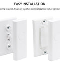 Smart Light Switch Starter Kit With Bridge No Wiring Needed Snap On Over Existing Toggle Or Rocker Easy Installation