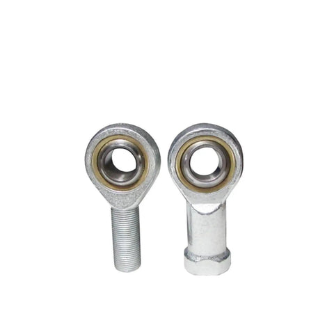 Premium Fisheye Rod End Spherical Plain Bearing Built For Hydraulic Cylinders And Cnc Machinery With Self Aligning Design, showing two metal rod ends.