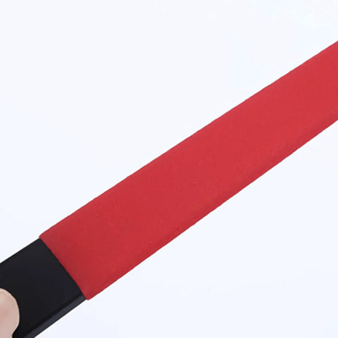 Close-up of red textured handle for Pin Wrench For Angle Grinders With Non Slip Four Claw Grip Built From 65Mn Steel Quenched For Heavy Duty Use