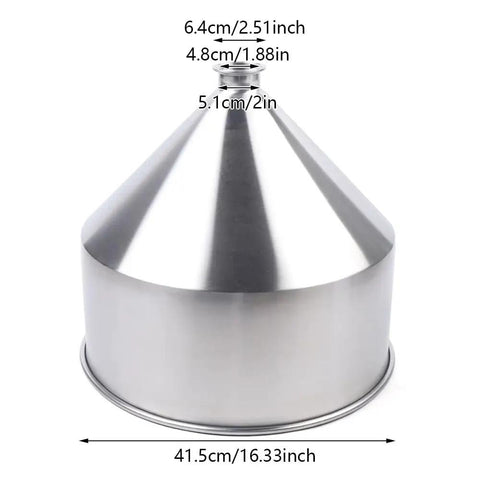Heavy Duty 30L Stainless Steel Hopper Flows Liquids And Pastes Dang Smooth For No Fuss Commercial Filling Line Production With Killer Performance, showing dimensions and design.