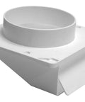 Durable Plastic Under Eave Vent With Damper 4 Inch White Soffit Vent For Attics And Exterior Eaves Weather Resistant Easy To Install