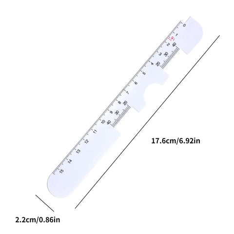 2 Pack Pupil Distance Ruler For Eye Measurement PD Gauge Tool Ophthalmic Meter For Prescription Eyeglasses, PVC, 17.6cm x 2.2cm