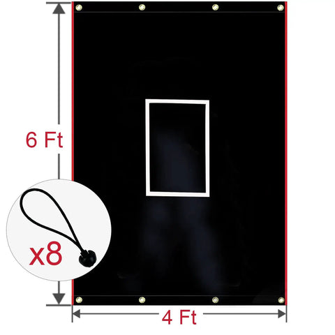 Heavy Duty Batting Cage Backstop With Strike Zone, Tough As Nails PVC Coated Oxford Fabric Vinyl, 4 By 6 Feet, 600D Rectangular