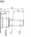 Technical diagram of Ultra Compact 20mm Contactless Digitized Potentiometer Hall Angle Encoder Sensor, showing dimensions.