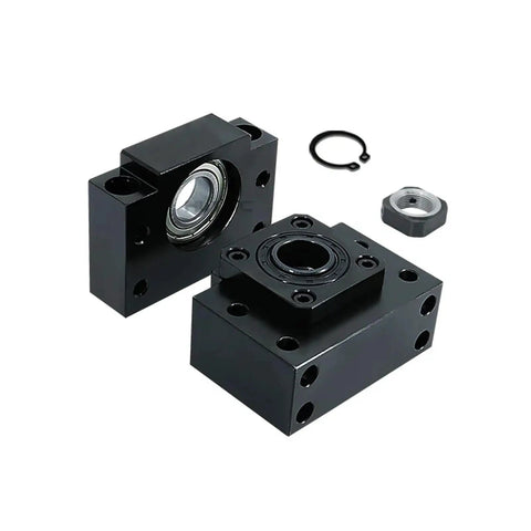 End Bearing Mount For Ball Screw Support BK20 BF20 25mm SFU2505 SFU2510 SFE2525 For Engraver Router Angular Contact High Precision Easy Install