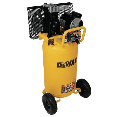 Heavy Duty 25 Gallon Vertical Air Compressor With 2 Hp Oil Lube Belt Drive Motor Portable Workshop Beast Pumping 200 Psi on wheels.