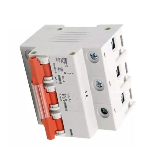 1 Piece 3 Phase Miniature Circuit Breaker MCB 3 Pole C Curve D Curve for 80A 100A 125A with rugged design and compact size.