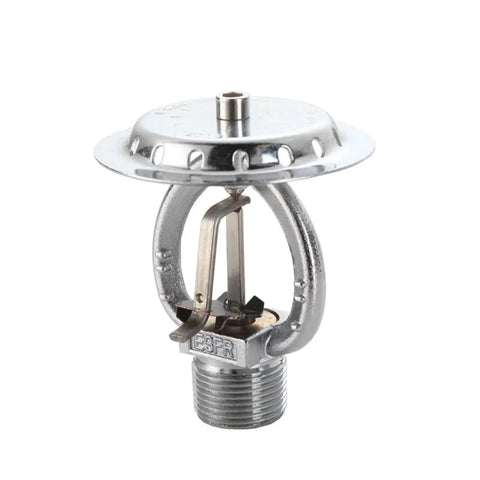 Pro Grade 68 Degree Fast Response Fire Sprinkler Head Heavy Duty Extinguishing Kit for commercial use, silver DN20 fittings and K202 flow.
