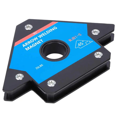 Must Have Welding Positioner With Strong Magnetic Base For Precise 45 90 And 135 Degree Angles On Steel Pipes Quick Fix Alloy Steel Tool - Arrow Welding Magnet with 45 and 90 degree markings.