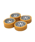 RC Wheel Hub Upgrade Kit For 1 By 28 Scale RC Cars Yellow Durable Racing Soft Tire Hub Easy Install High Strength Part