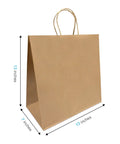 Kraft Paper Bags With Handles 250 Count Heavyweight 13x7x13 Inches For Gift Shopping Party Retail And Storage