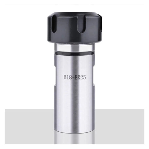 Heavy Duty B10 B12 B16 B18 ER Collet Tool Holder For Lathe And Mill Machine With Jt6 Shank Shaft Rod Extender, B18 ER25 model.