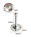4 Pack Adjustable Furniture Feet For Machinery Leveling With Swivel Levelers Heavy Duty Carbon Steel Anti Corrosion Capable Of Load Up To 3 To 3.5 Tons Easy To Install And Adjust For Tables Chairs Shelves Workbenches And Industrial Equipment. M24 leveling foot, 100mm base, 100mm height, M12 insert