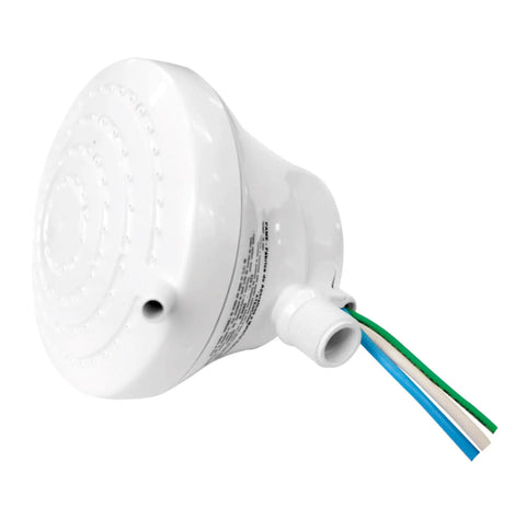 Back view of Electric Shower Heater 110V 4400W No Fuss Instant Hot Water With Four Temperature Settings Cold Warm Hot Super Hot.