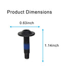 Hella Easy Install Kickass Tailgate Cap And Spoiler Trim Hardware Screws For Chevrolet Silverado And Gmc Sierra Pickup Trucks Straight Swap Replacement Bolts, 0.63x1.14 inch black bolt.