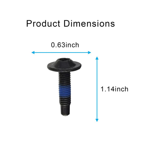 Hella Easy Install Kickass Tailgate Cap And Spoiler Trim Hardware Screws For Chevrolet Silverado And Gmc Sierra Pickup Trucks Straight Swap Replacement Bolts, 0.63x1.14 inch black bolt.