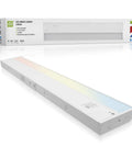 Under Cabinet Lighting 18 Inch Plug In Or Hardwired, Dimmable With High Low Off Switch, 3CCT 2700K To 4000K, ETL Listed, White