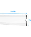 12 Pack 2x8 Inch Clear Acrylic Desk Nameplate Holders, Double Sided Wall Mount Name Tag Displays For Office Desk, Classroom, And Door